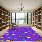 Retro Piano Keys Music Notes Rug
