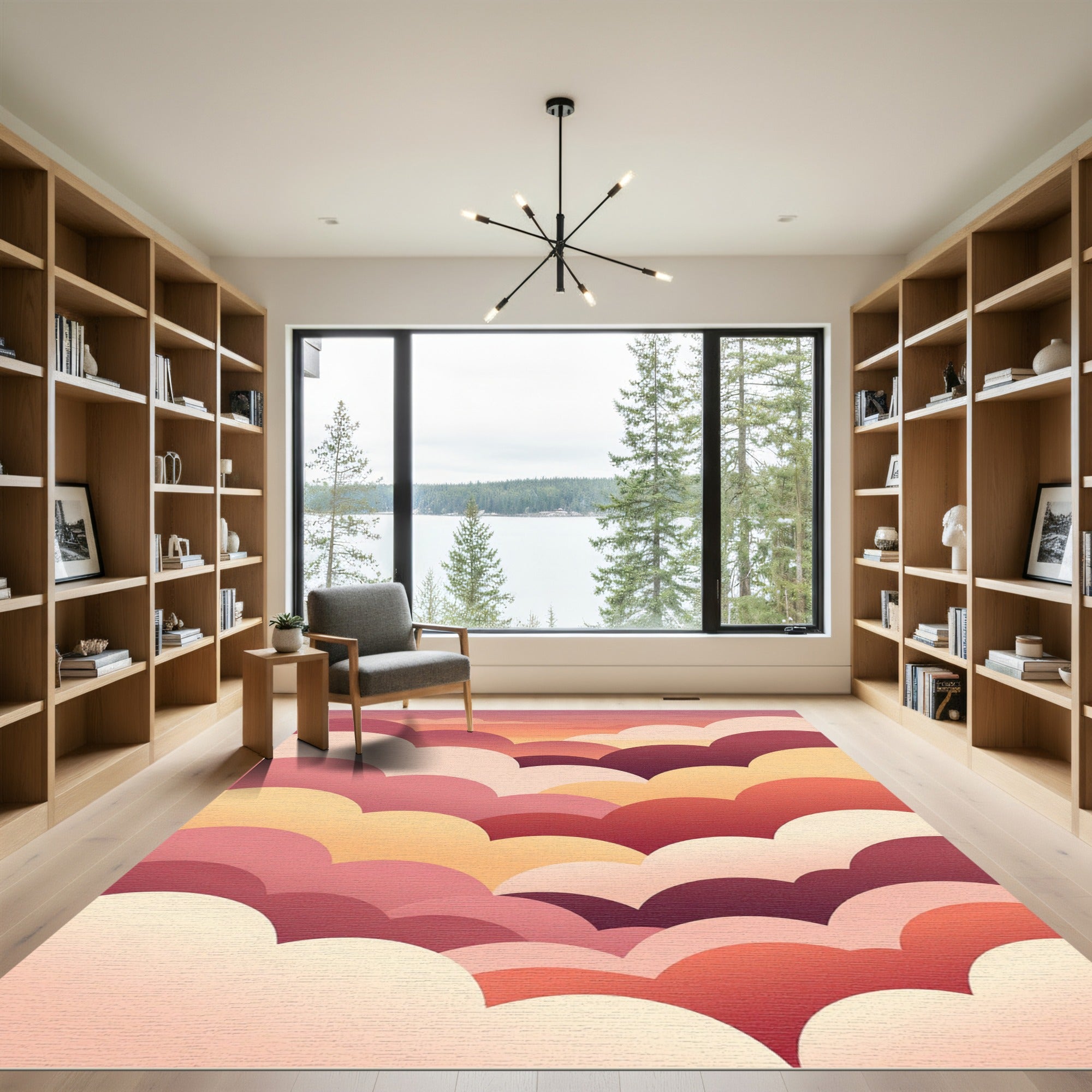 Sunset Ombre Cloud Sky Graphic Rug