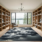 Dramatic Gray Stormy Cloudscape Rug