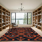 Bold Southwest Eagle Diamond Tapestry Rug