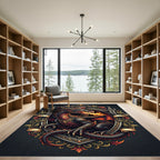 Gothic Crest Dragon Fire Rug