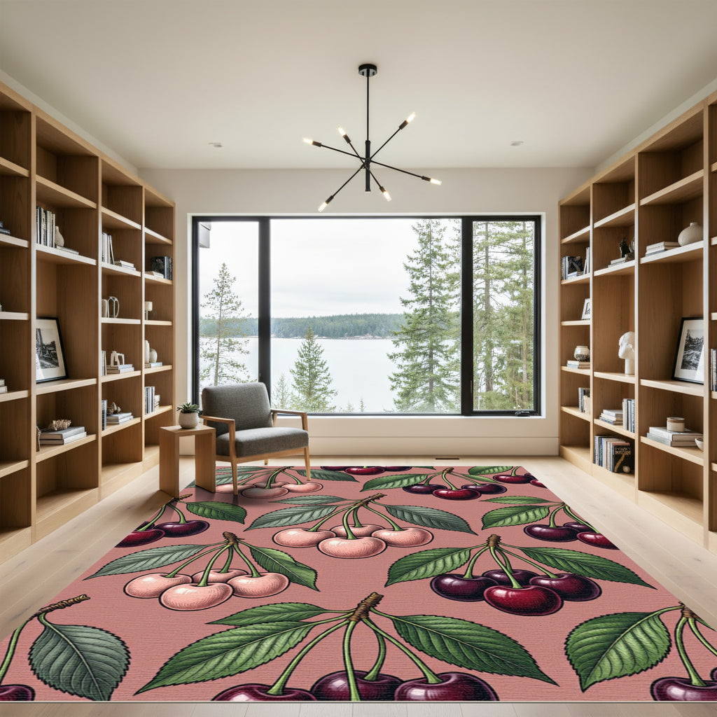 Vibrant Cherry Blossom Sprig Rug