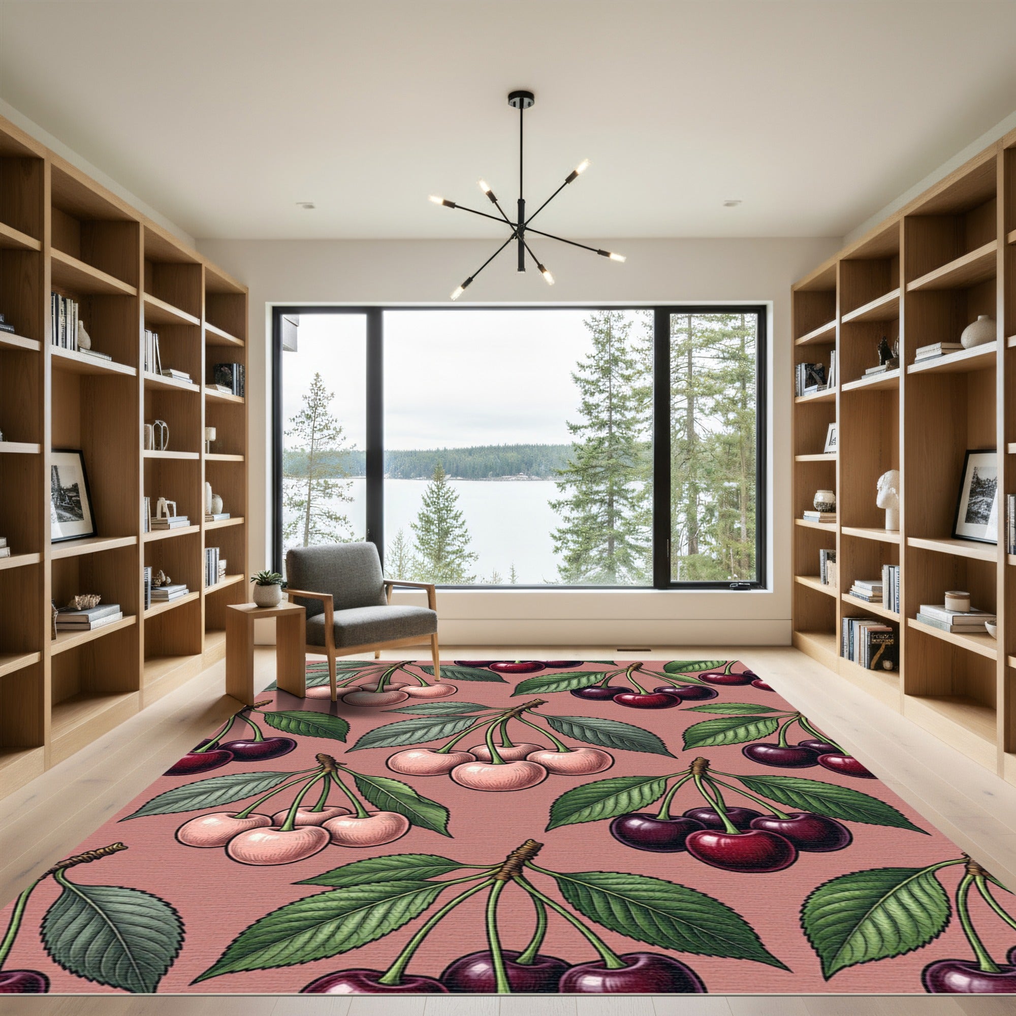 Vibrant Cherry Blossom Sprig Rug