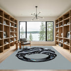 Black Agate With Crystal Accents Rug
