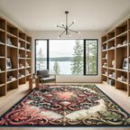 Ornate Blush Shell Baroque Medallion Rug