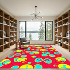 Bold Red Yellow Blue Molecular Scatter Rug