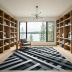 Monochromatic Intersecting Slats Stripe Rug
