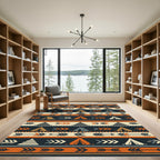 Burnt Orange Geometric Camping Arrow Rug