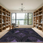 Gothic Violet Ornate Trefoil Arch Rug