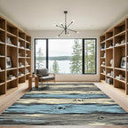 Weathered Wood Grain Stripes Rug