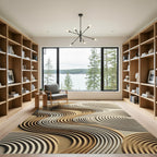 Earthy Toned Rippling Wave Rug