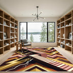 Geometric Staircase Lightning Graphic Rug