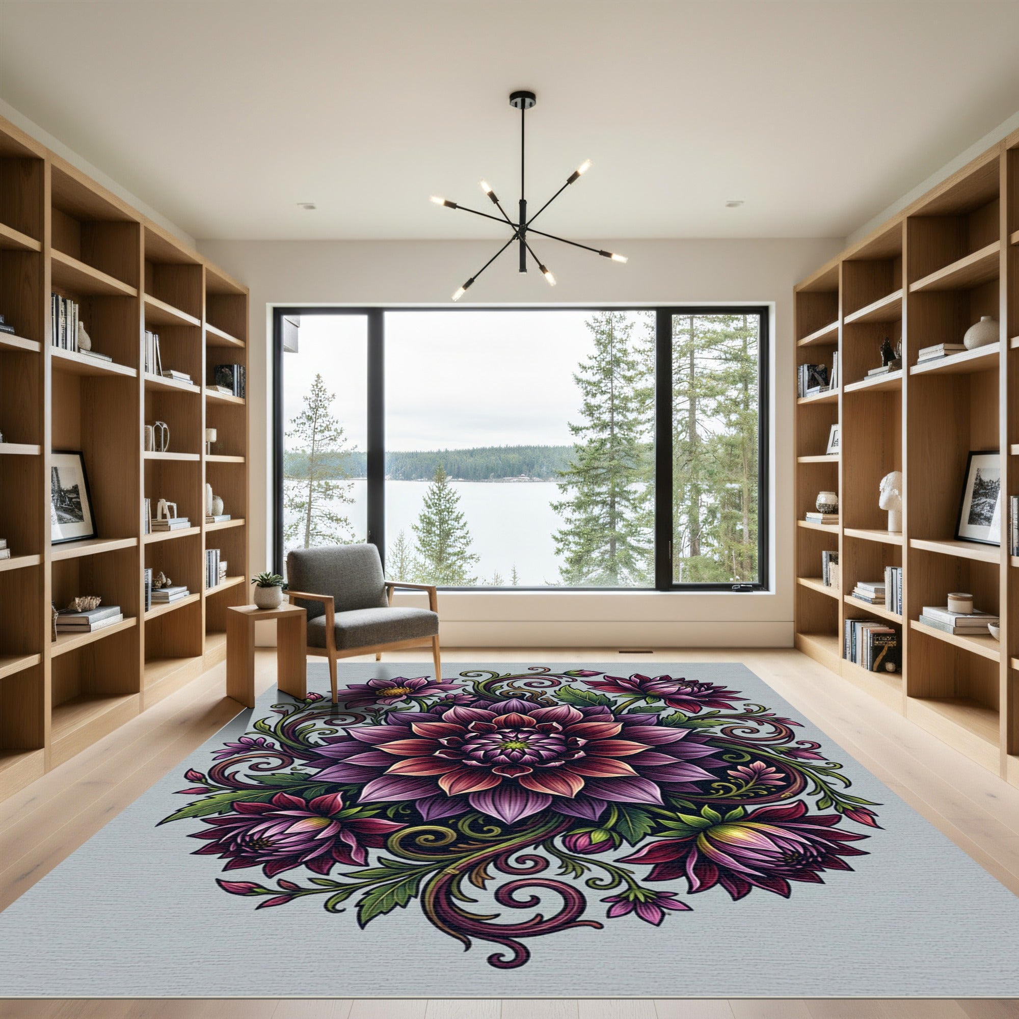 Vibrant Floral Mandala Bloom Rug