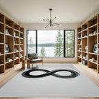 Black Ink Infinity Symbol Rug
