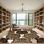 Leopard Face Neutral Tonal Repeat Rug