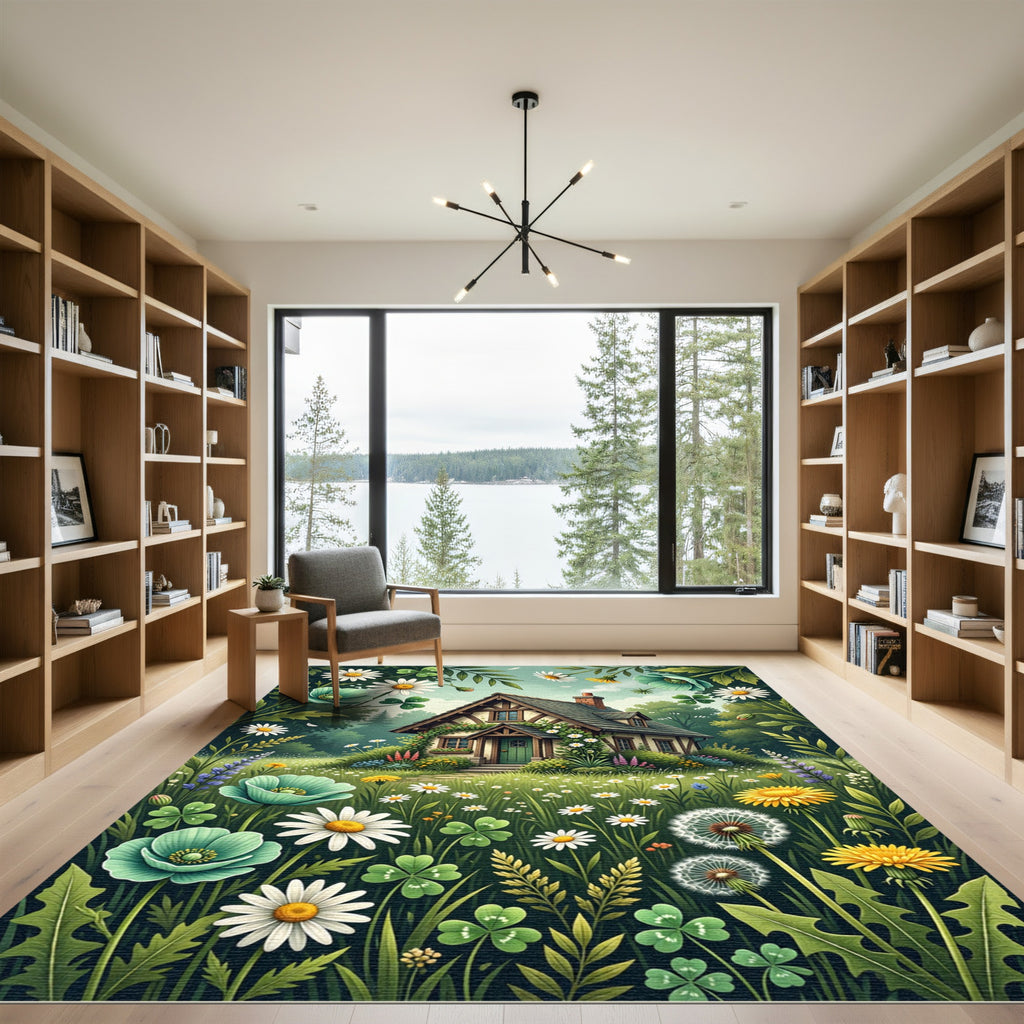 Whimsical Cottage Clover Meadow Rug