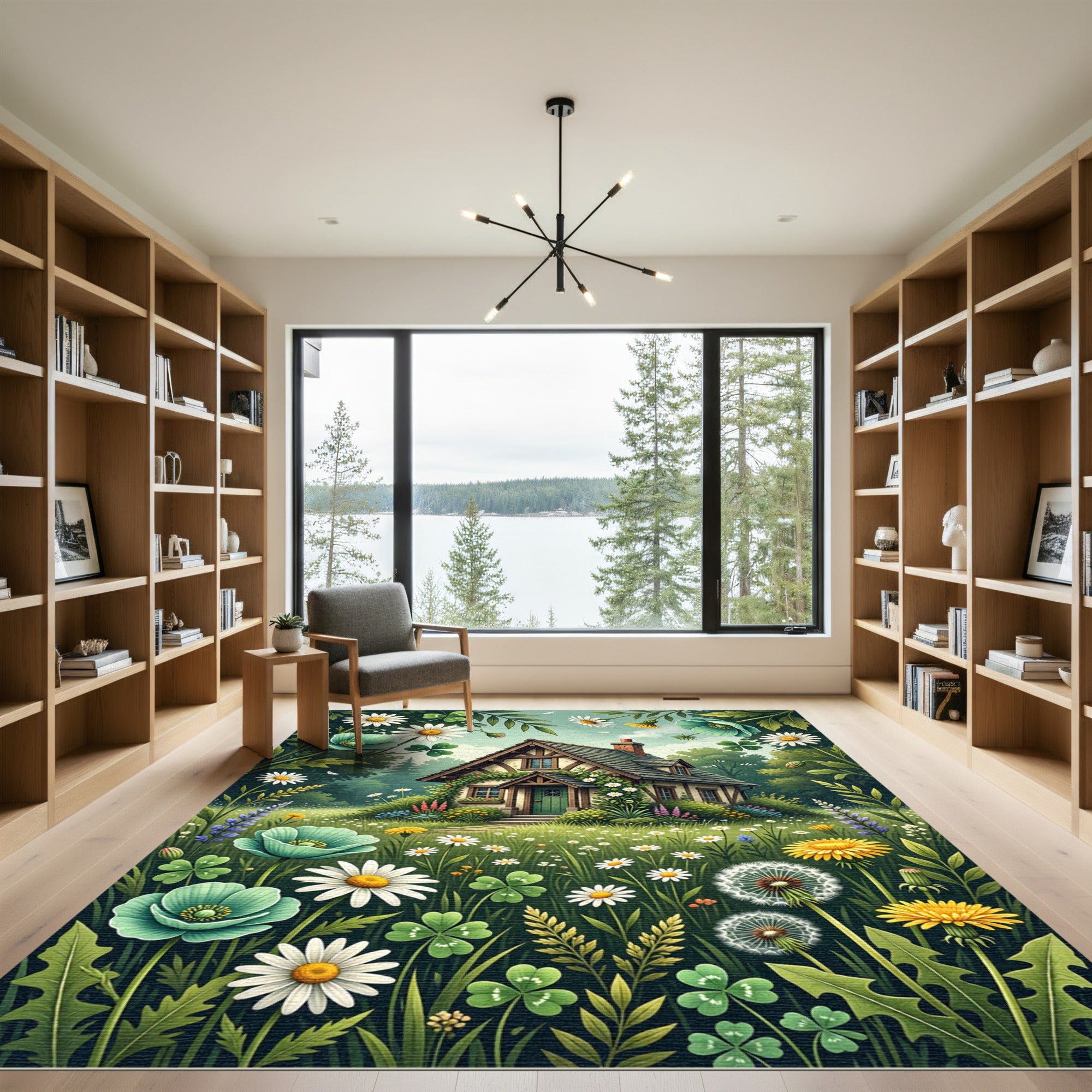 Whimsical Cottage Clover Meadow Rug