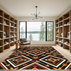 Earthy Southwestern Arrow Geometric Diamond Rug