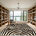 Safari Zebra Stripe Curve Rug