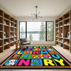 Rainbow Alphabet Friends Collection Rug
