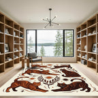 Brown Tabby Cats Celestial Garland Rug