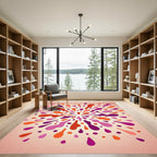 Vibrant Splatter Burst Color Explosion Rug