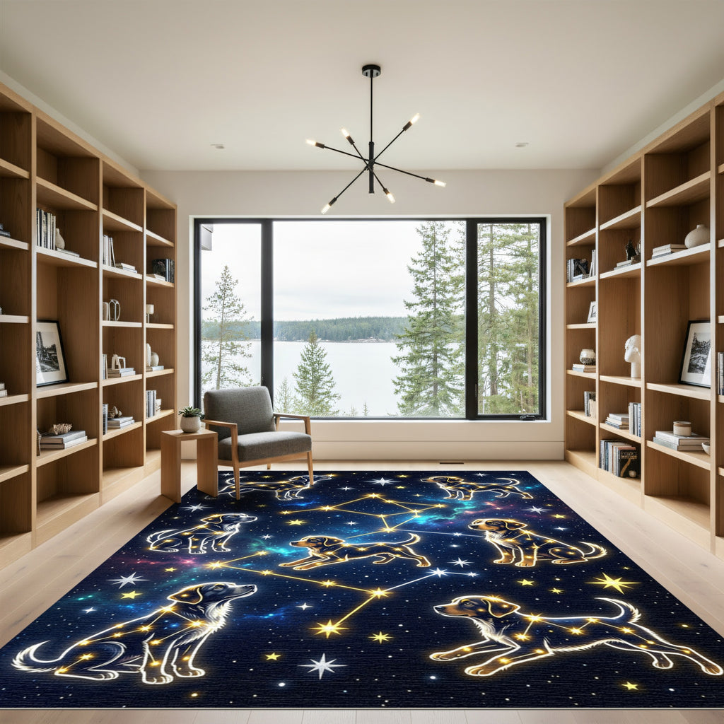 Cosmic Constellation Labrador Dog Sky Rug