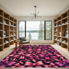 Pink Ribbon Bow Cascade Rug