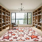 Pink Star Cluster Motley Rug