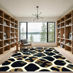 Creamy Beige Camouflage Animalistic Mesh Rug
