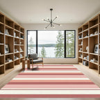 Terracotta Blush Striped Layers Rug