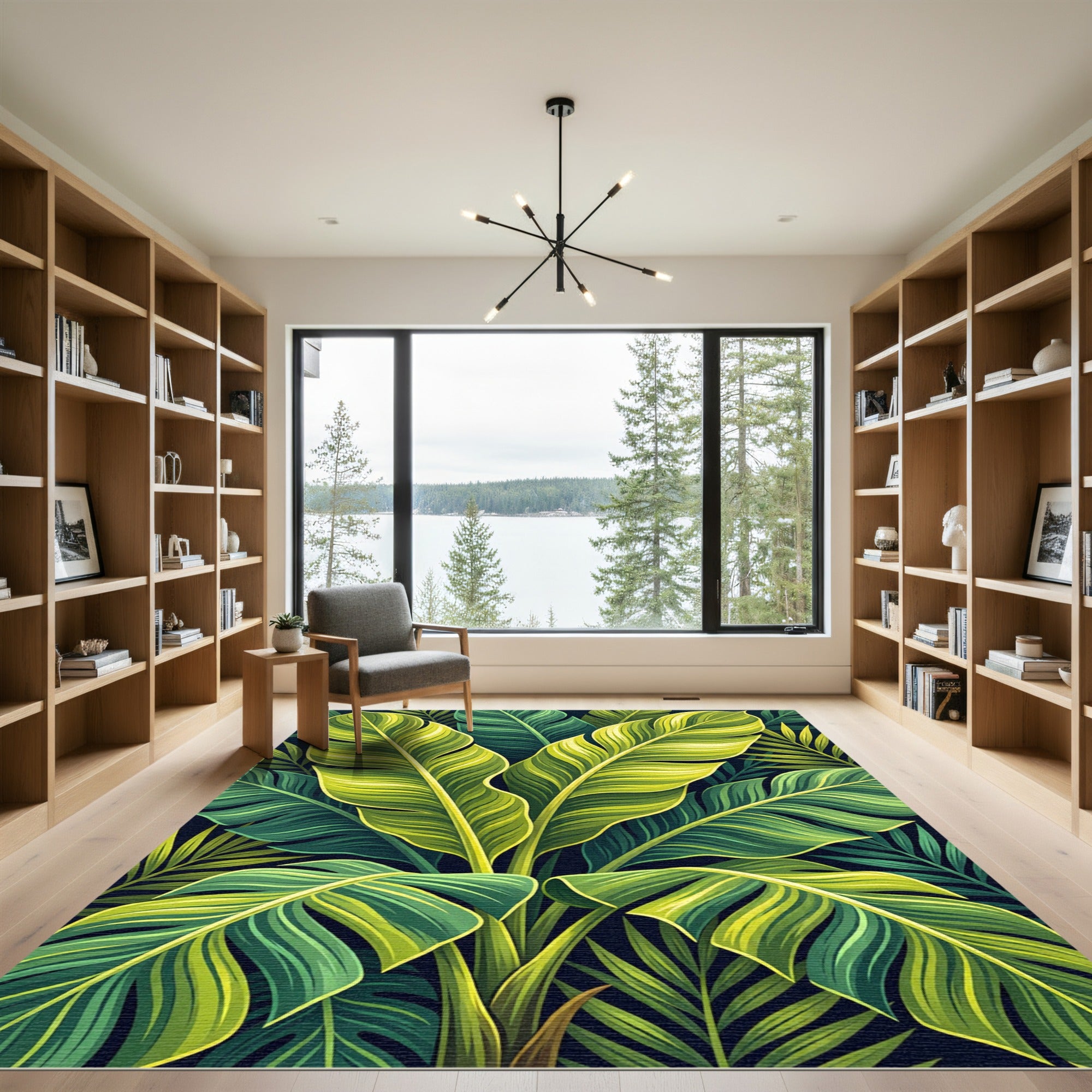 Vibrant Verdant Verdure Foliage Rug