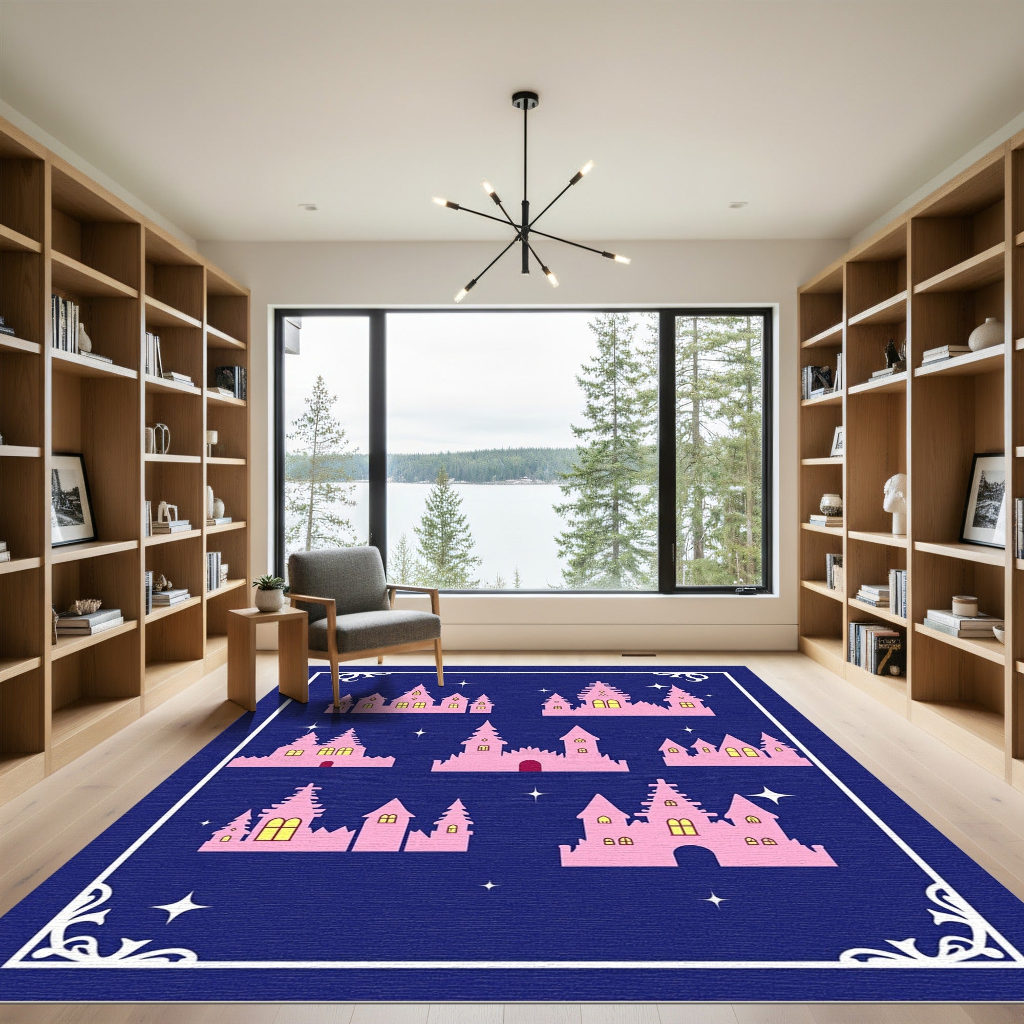Pink Castle Collection Night Sky Rug