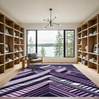 Lavender Mountain Geometric Staircase Rug