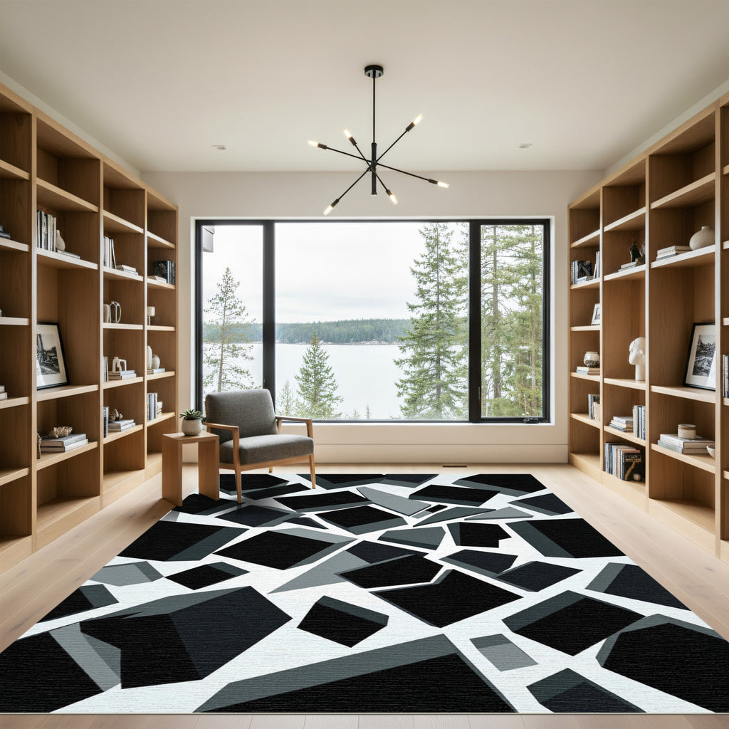 Monochromatic Scattered Geometric Cubes Rug