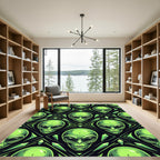 Neon Alien Geometric Diamond Art Rug