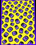Yellow Blue Purple Funky Jars Rug