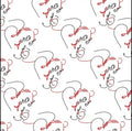 Abstract Figure Face Line Art Rug