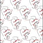 Abstract Figure Face Line Art Rug