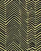 Black Yellow Zigzag Wave Rug