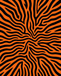 Bold Orange Black Zebra Stripes Rug