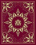 Golden Laurel Crest Bordure Burgundy Rug
