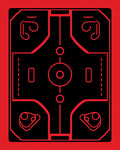 Bold Red Circuit Board Rug