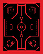 Bold Red Circuit Board Rug