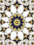 Midnight Gold Starburst Medallion Rug