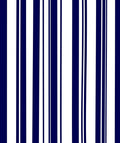 Classic Navy and White Vertical Stripe Rug