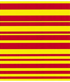Bold Red Yellow Horizontal Stripes Rug