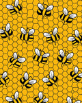Yellow Honeycomb Bees Repeating Rug