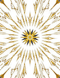 Golden Sunburst Radiating Star Rug