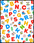 Alphabet Characters Playful Whimsical medley Rug
